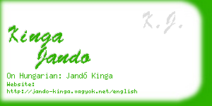 kinga jando business card