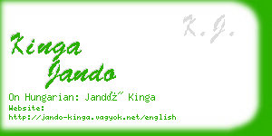 kinga jando business card